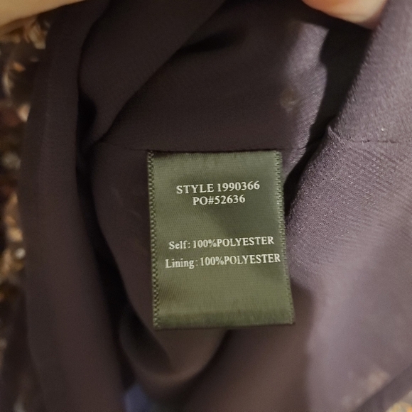 CURRENT Air Medium Ditzy Floral Ruffled Peasant Faux Wrap Dress Long Sleeves - Picture 13 of 16